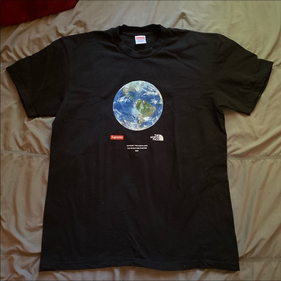 Supreme x North Face One World Tee - Picture 1 of 3